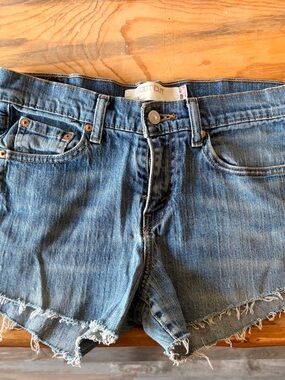 Classic Blue Denim Cutoff Jean Shorts